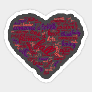 Valentine's Day word Sticker